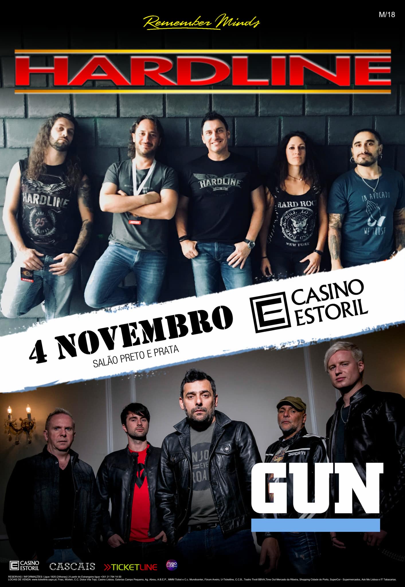 Hardline e GUN no Casino Estoril – 4 de Novembro de 2023